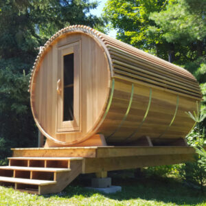 Barrel Sauna with EPDM Roof