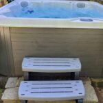 Hot tub with steps for easy access