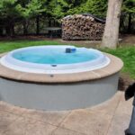 Elegant hot tub in outdoor setting