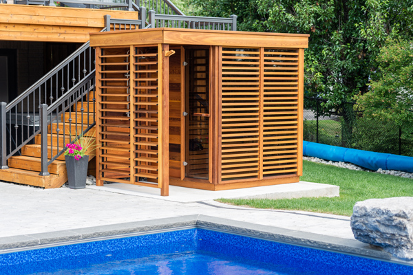 Outdoor Sauna by Pool