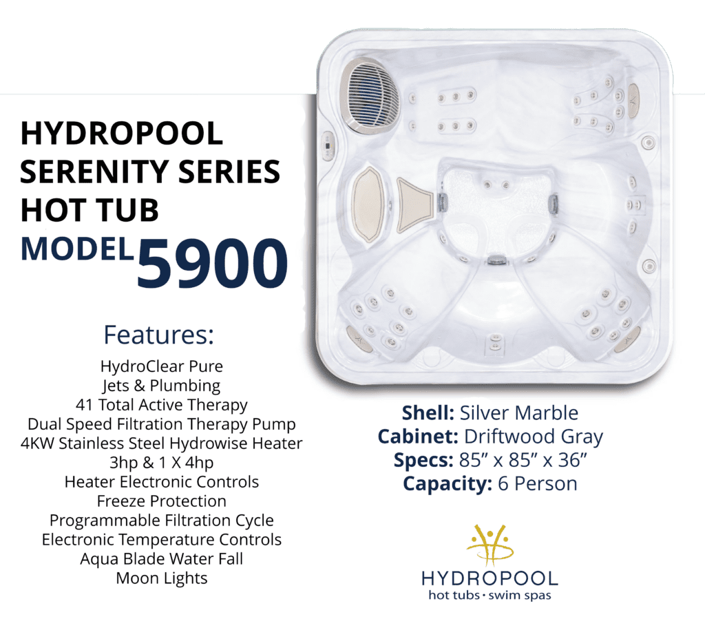 Hydropool Serenity Series Hot Tub - Model 5900 - Available Now