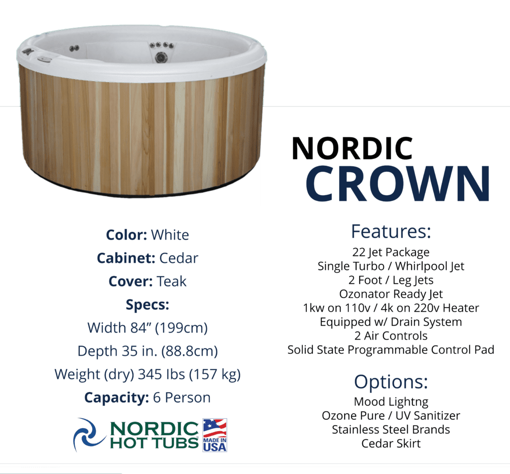 Nordic Hot Tubs - Nordic Crown Hot Tub - Available Now