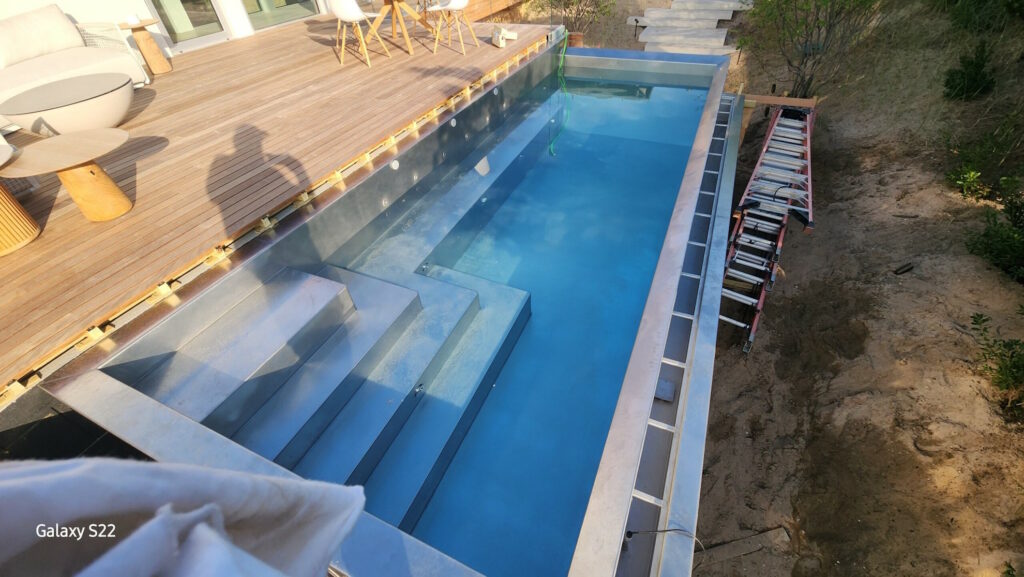 205 Marine Install - Custom-designed Bradford Stainless Steel Pool